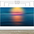 Sunset over the Ocean Horizon Wall Mural. Peel and Stick Wallpaper. #6308