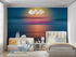 Sunset over the Ocean Horizon Wall Mural. Peel and Stick Wallpaper. #6308