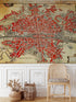 Vintage Map of Paris Wall Mural. Plattegrond van Parijs (ca. 1721–1774) by Guillaume Delisle. #6312