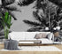 Black and White Tropical Palm Tree Mural. Vintage Summer Vibe. #6315