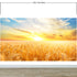 Sunset Sunrise over Farmland Wheat Field Wall Mural. Peel and Stick Wall Paper. #6323