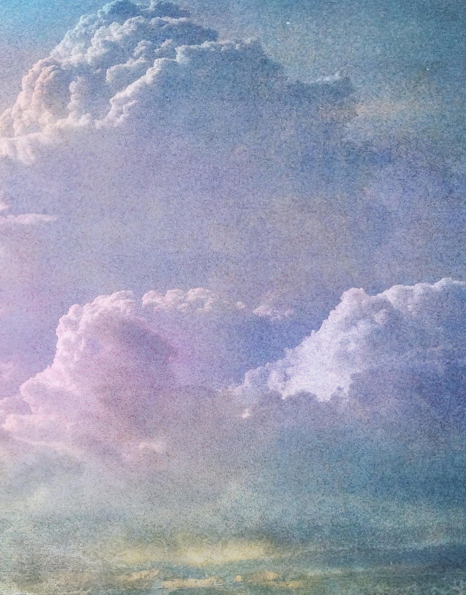 Cloudy Sky View Wall Mural. Abstract Grunge, Scratches and Grainy Design. Peel and Stick Wallpaper. #6326