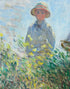 Monet Painting Wall Mural. Woman with a Parasol, Madame Monet and Her Son (1875) Painting. #6332