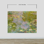 Monet Painting, Water Lilies (From 1919). Peel and Stick Wallpaper Wall Mural. #6333