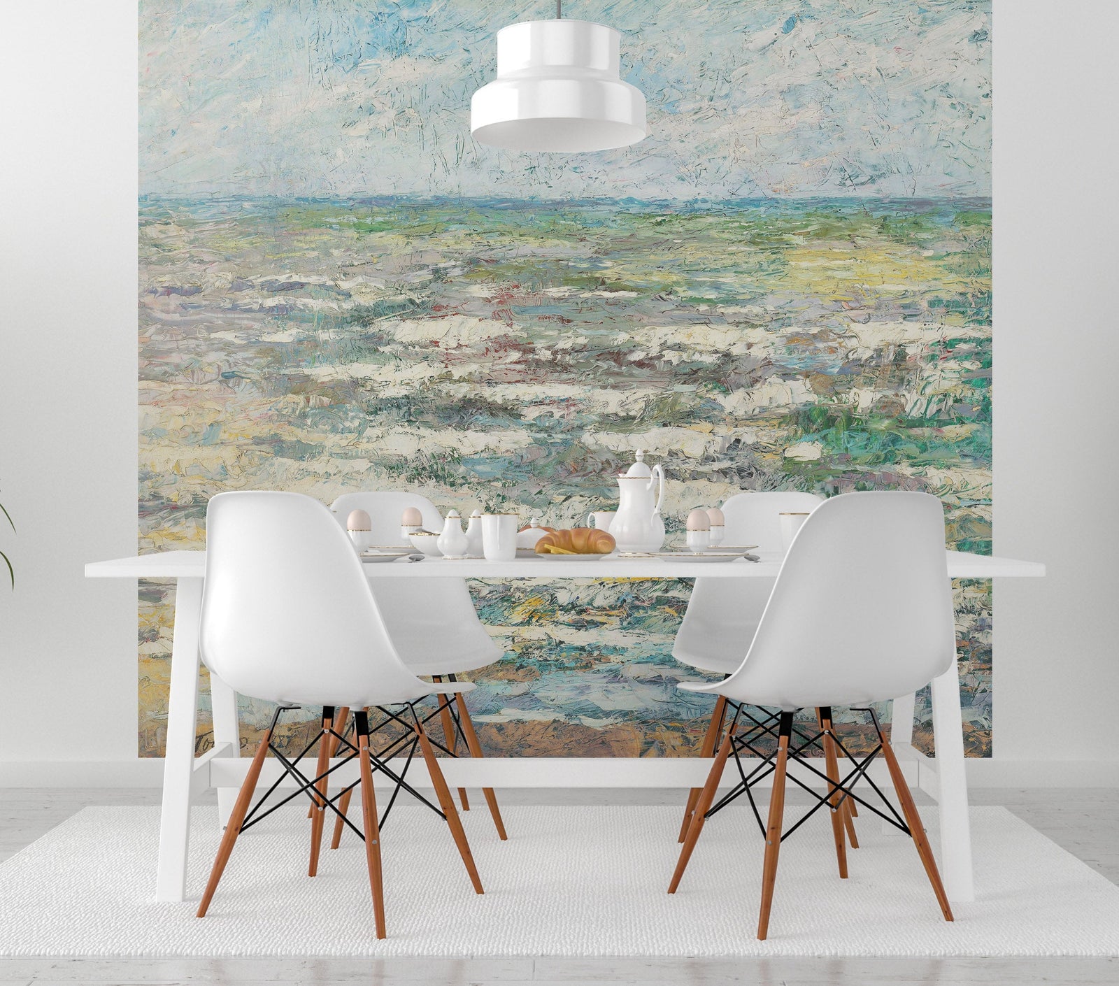 The Sea Painting from 1887 by Jan Toorop. Wall Mural / Peel and Stick Wallpaper. #6334