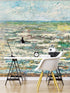 The Sea Painting from 1887 by Jan Toorop. Wall Mural / Peel and Stick Wallpaper. #6334