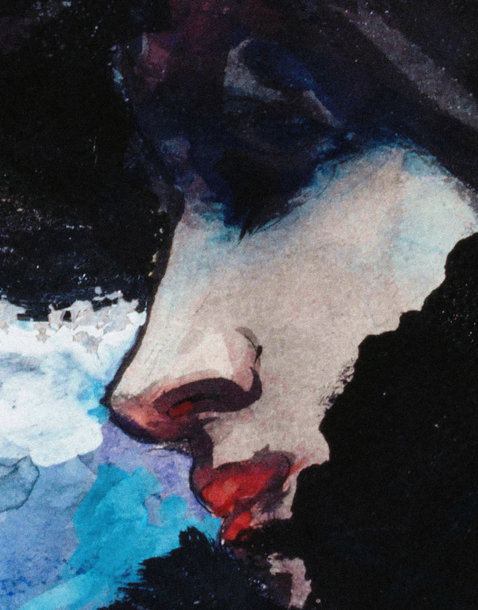 Vintage Painting, Three Women in Profile by Artist Henry Somm. Large Wall Mural / Peel and Stick Wallpaper. #6338