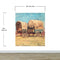 Western Cowboy Theme Wall Mural Decor. Study of Covered Wagons by Samuel Colman. Painting Artwork. Peel and Stick Wallpaper. #6339