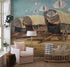 Western Cowboy Theme Wall Mural Decor. Study of Covered Wagons by Samuel Colman. Painting Artwork. Peel and Stick Wallpaper. #6339