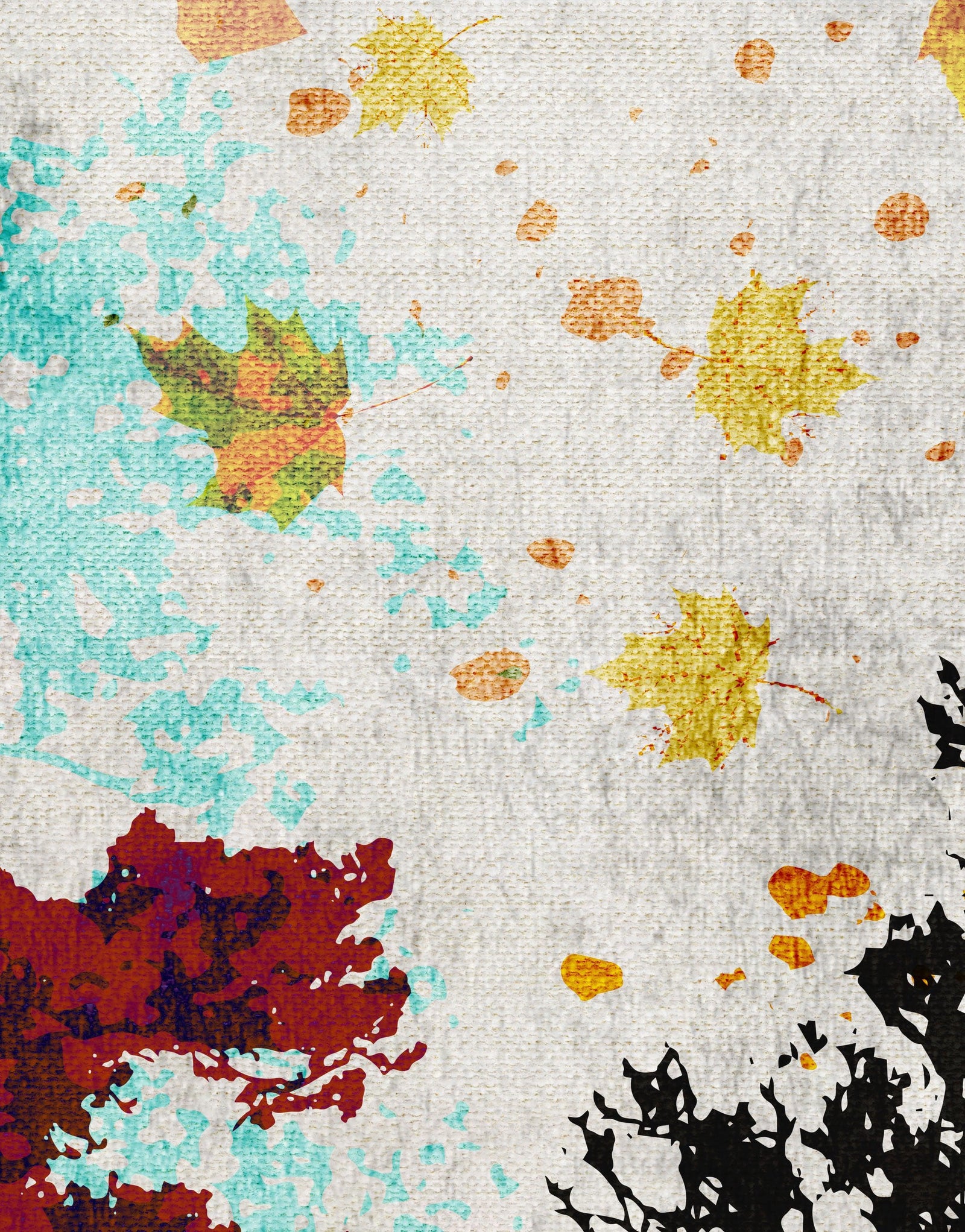 Forest Trees Wall Mural. Abstract Color Print. Peel and Stick Wallpaper / Removable Wall Mural. #6342