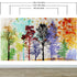 Forest Trees Wall Mural. Abstract Color Print. Peel and Stick Wallpaper / Removable Wall Mural. #6342