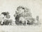 Forest Trees Wallpaper Peel and Stick Mural, Grove of Trees Drawing by Camille Pissarro. #6344