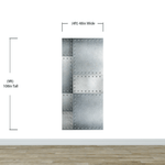 Stainless Steel Metal Grunge Design Wall Mural. Industrial Theme Peel and Stick Wallpaper. #6350