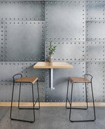 Stainless Steel Metal Grunge Design Wall Mural. Industrial Theme Peel and Stick Wallpaper. #6350