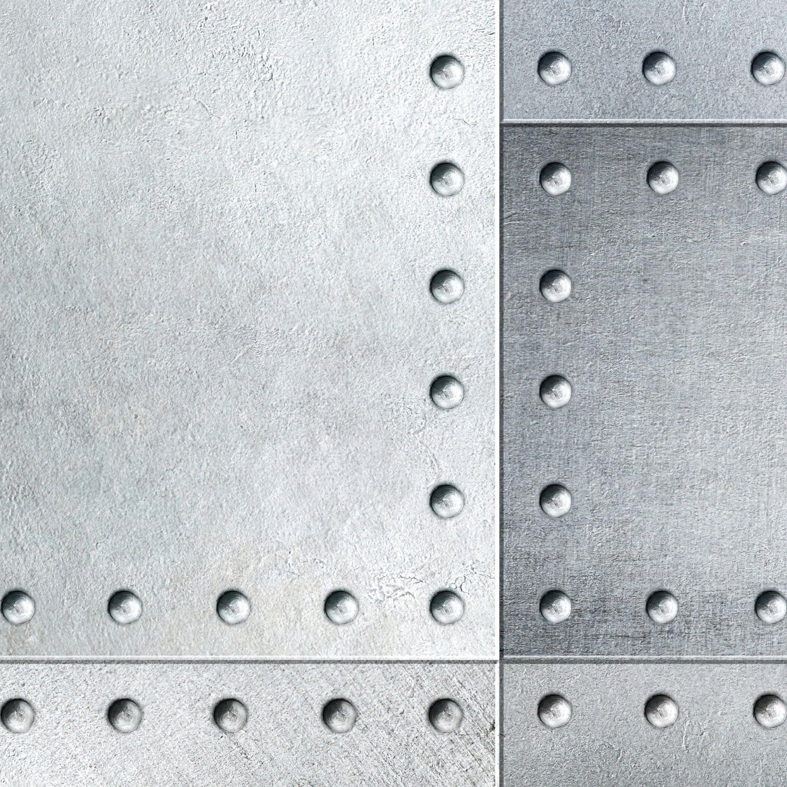 Stainless Steel Metal Grunge Design Wall Mural. Industrial Theme Peel and Stick Wallpaper. #6350