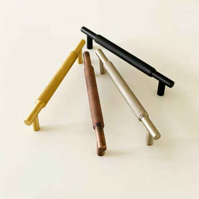 Grayson Knurled Solid Brass Drawer Pull