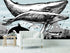 Whale, Dolphin, Killer Whale Wall Mural. Underwater Sea Life Drawing Design. Peel and Stick Wall Mural. #6354