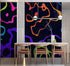 Colorful Abstract Fluid Lines Wallpaper. Peel and Stick Wall Mural. #6358
