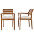 Acacia Wood Outdoor Dining Set with Ergonomic Seating - Seats 7-8
