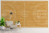 Basketball Court Hardwood Pattern Wall Mural. #6361