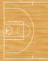 Basketball Court Hardwood Pattern Wall Mural. #6361