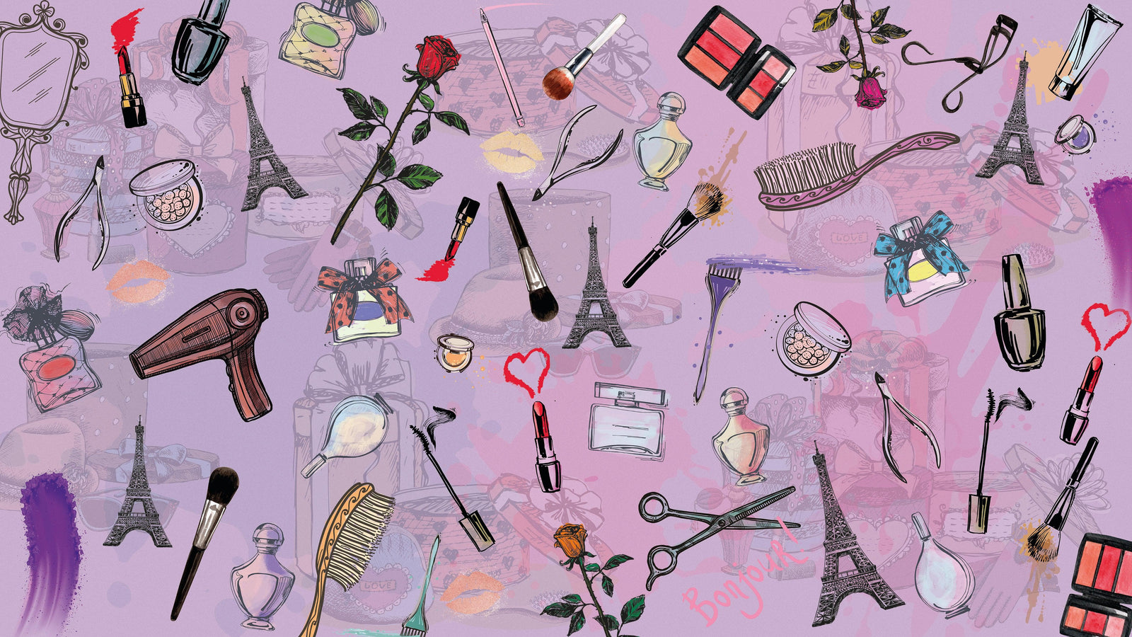 Fashionable Makeup Cosmetic Beauty Room Decor Wall Mural. #6362