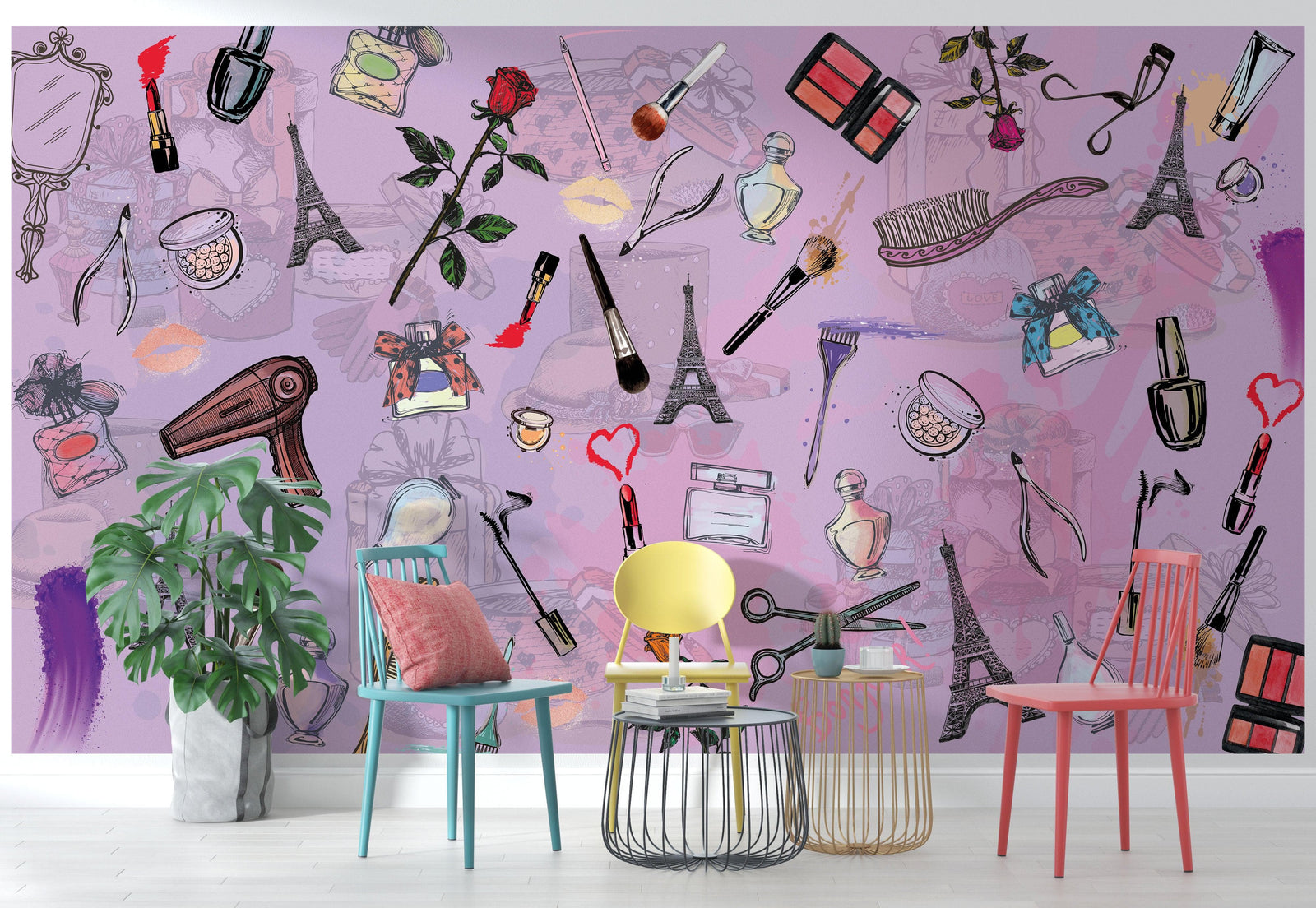 Fashionable Makeup Cosmetic Beauty Room Decor Wall Mural. #6362