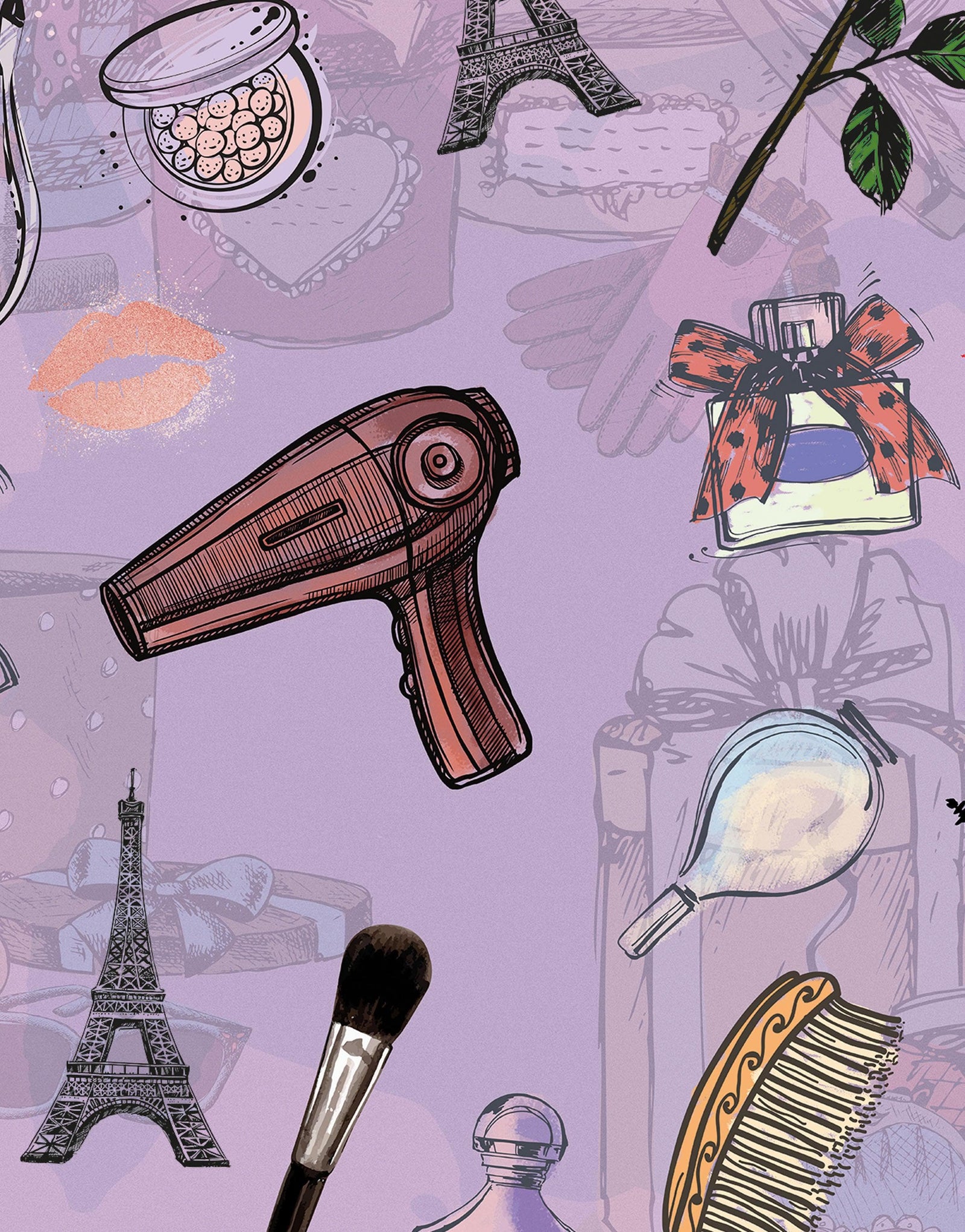 Fashionable Makeup Cosmetic Beauty Room Decor Wall Mural. #6362