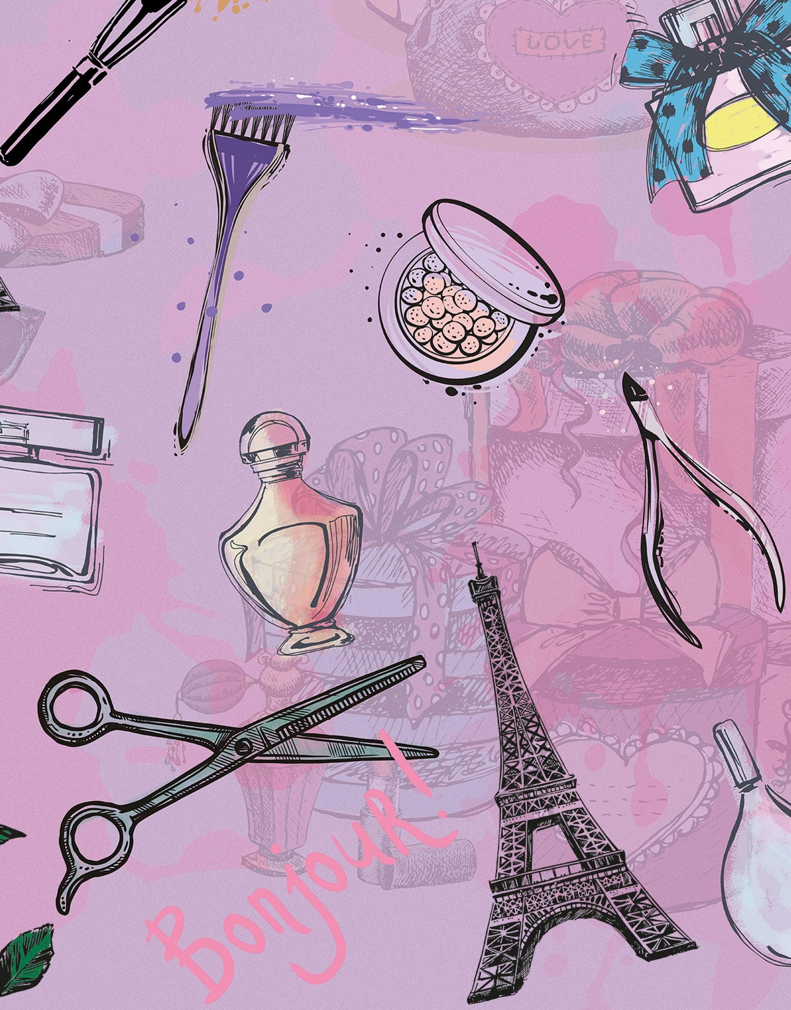 Fashionable Makeup Cosmetic Beauty Room Decor Wall Mural. #6362