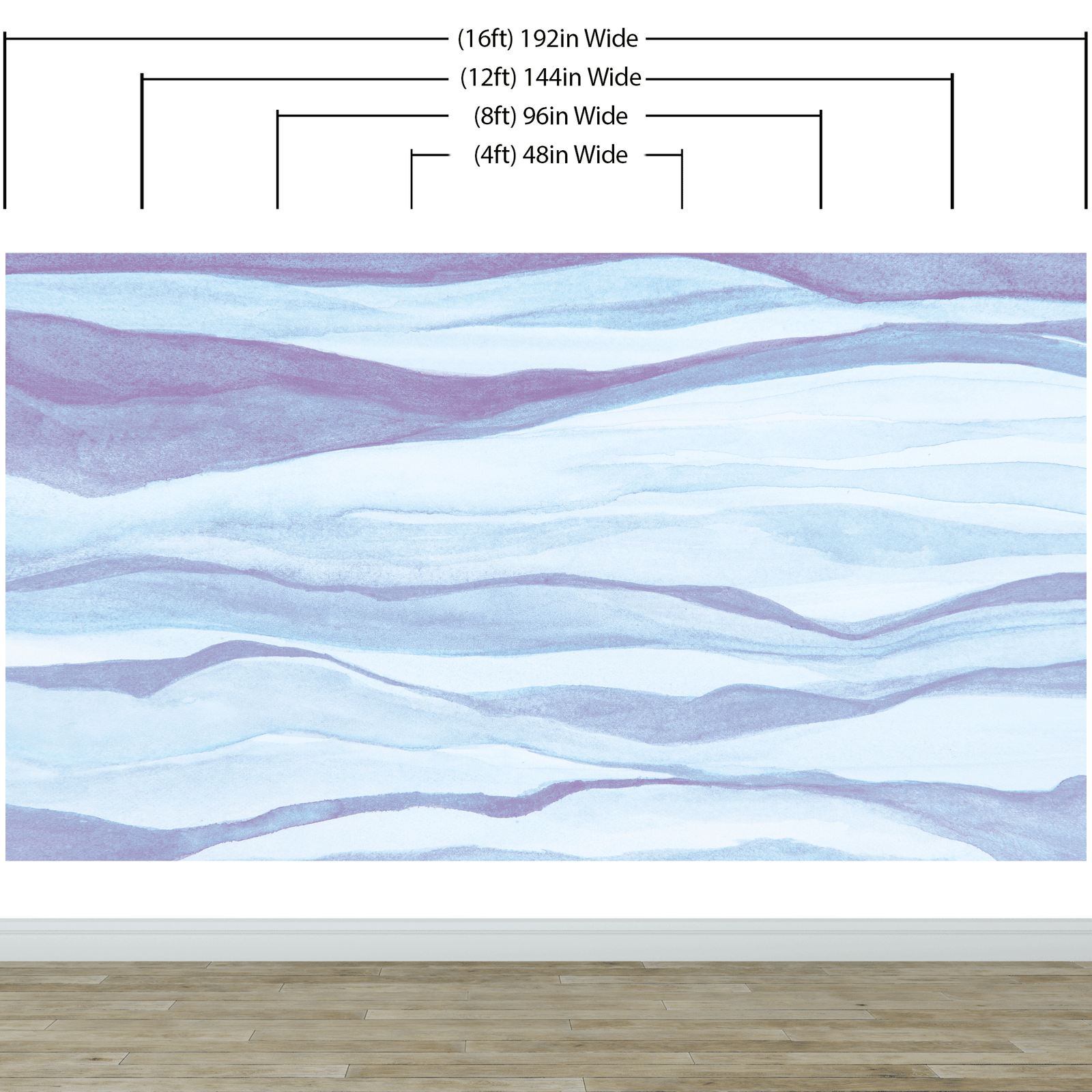 Abstract Pastel Blue Marble Granite Slate Peel and Stick Mural. #6363