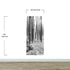 Black and White Forest Landscape Wall Mural. Peel and Stick Wallpaper. #6365