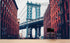 New York City Wall Mural Peel and Stick Wallpaper. Vintage Dumbo NYC. Brooklyn NY Landscape Wallpaper. #6369