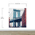 New York City Wall Mural Peel and Stick Wallpaper. Vintage Dumbo NYC. Brooklyn NY Landscape Wallpaper. #6369