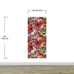 Colorful Blooming Flower Wall Mural. Tropical Floral Design Pattern Peel and Stick Wallpaper. #6370