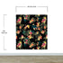 Tropical Flower Wall Mural. Paradise Botanical Flowers and Leave Black Background. #6372