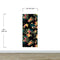 Tropical Flower Wall Mural. Paradise Botanical Flowers and Leave Black Background. #6372