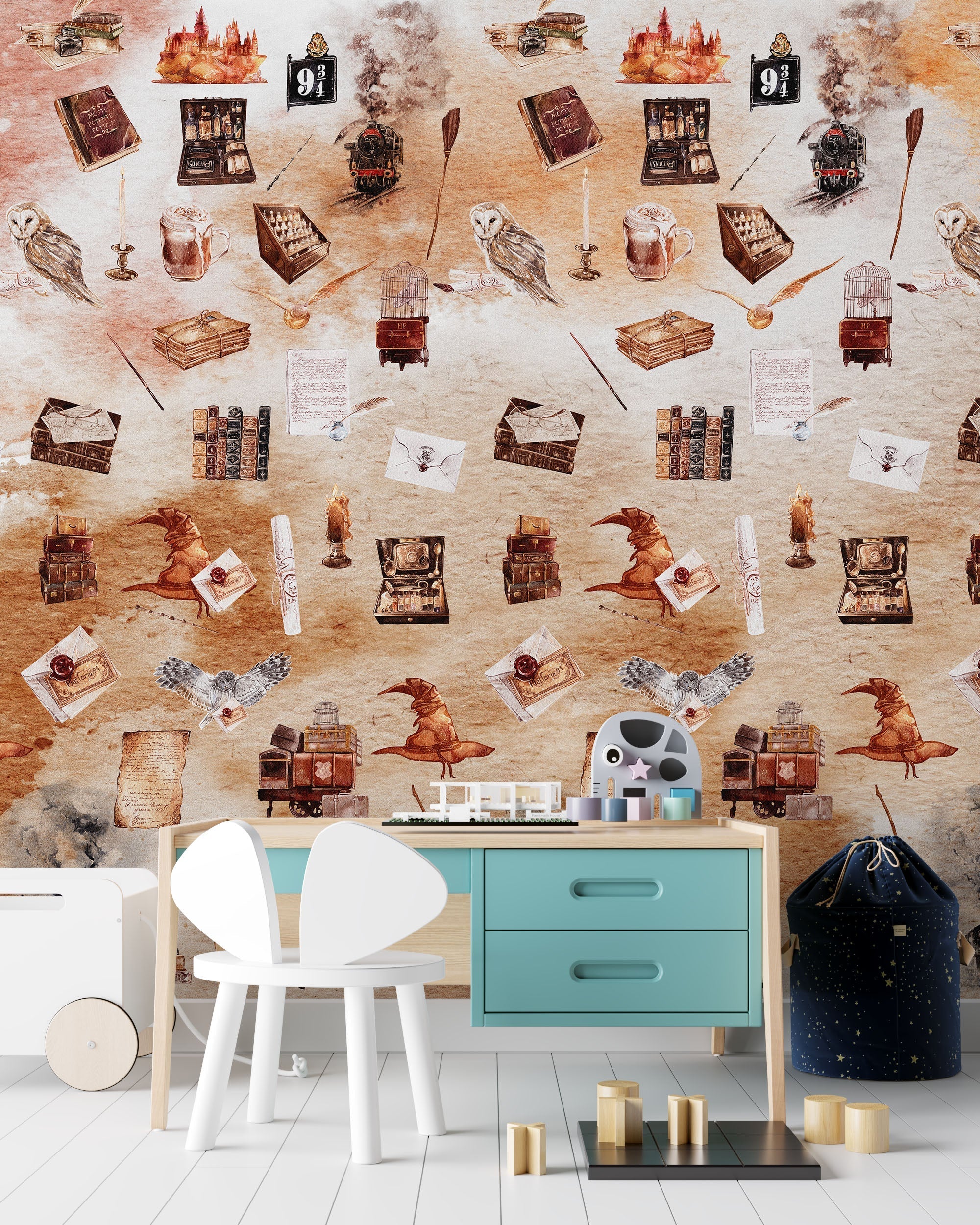 Wizardly World Fantasy Wallpaper Pattern. #6374