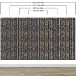 Glamour Gold Stripe Wall Mural. White and Purple Dot Peel and Stick Wallpaper. #6378