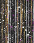 Glamour Gold Stripe Wall Mural. White and Purple Dot Peel and Stick Wallpaper. #6378