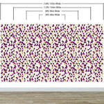 Abstract 3D Cube Shape Wall Mural. Geometric Cube Minimalistic Purple and Gold Peel and Stick Wallpaper. #6380