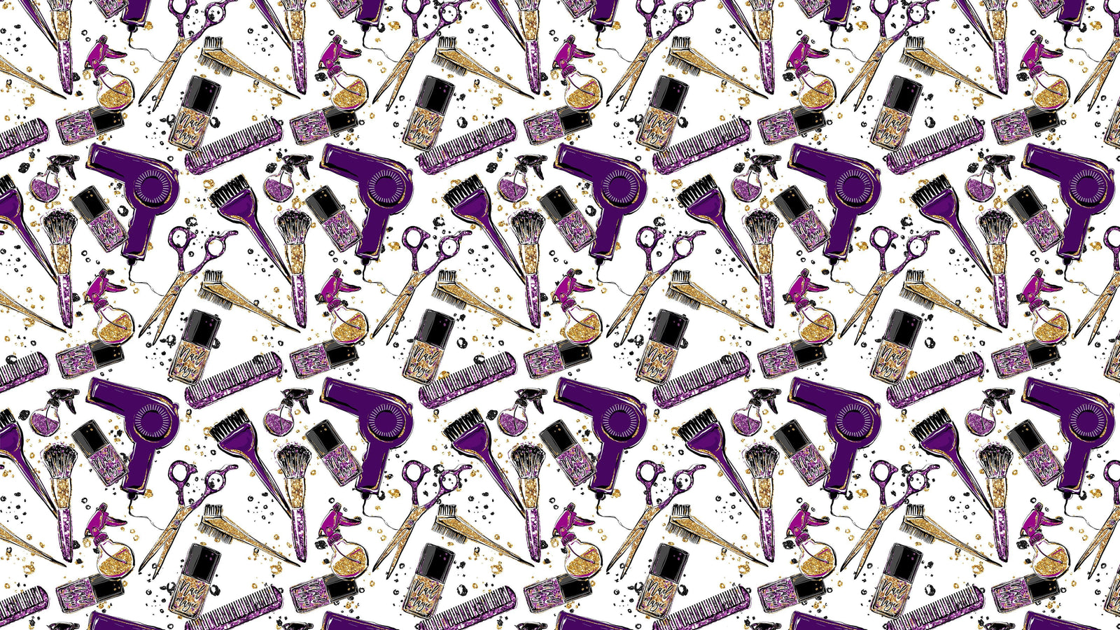 Cosmetic Beauty Room Wall Decor Mural. Fashionista Girl’s Room Decor. Makeup Vanity Decor. Peel and Stick Wallpaper. #6381