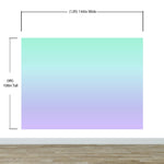 Pastel Color Wall Mural. Turquoise to Plum Purple Gradient Color Blend Design Wallpaper. #6385