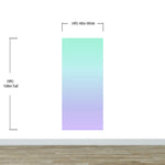 Pastel Color Wall Mural. Turquoise to Plum Purple Gradient Color Blend Design Wallpaper. #6385