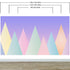 Geometric Triangular Mountain Wall Mural. Pastel Color Peel and Stick Wallpaper. #6388