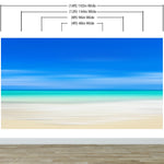 Tropical Beach Wall Mural. Abstract Blur View of Coastline Peel and Stick Wallpaper. #6389