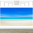 Tropical Beach Wall Mural. Abstract Blur View of Coastline Peel and Stick Wallpaper. #6389
