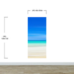Tropical Beach Wall Mural. Abstract Blur View of Coastline Peel and Stick Wallpaper. #6389