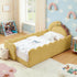 Cute Dinosaur Shaped Bed With Safety Guardrail, Toddler Frame