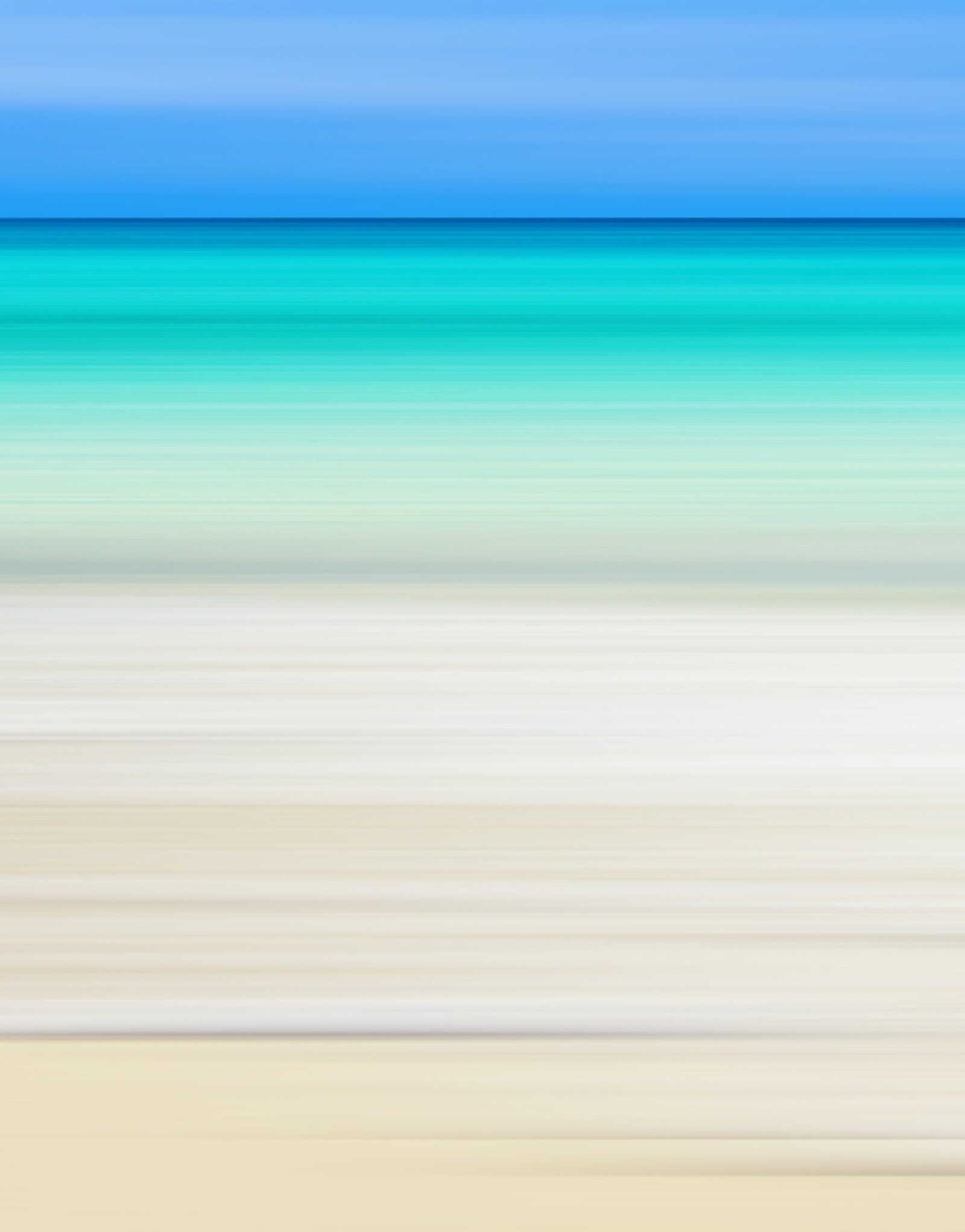 Tropical Beach Wall Mural. Abstract Blur View of Coastline Peel and Stick Wallpaper. #6389