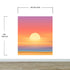 Orange Sunset Over Beach Wall Mural. Blurred Abstract Sunset Over Coastline. #6393